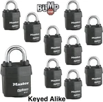 Master - 10 High Security Pro Series Padlocks 6121NKA W/bumpstop Technology. Fixed Price $240.37.