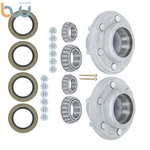 2PK Boat Trailer Galvanized Hubs Lug On 5.5" 15123 25580 Bearings For 6000LB. Fixed Price $105.83.