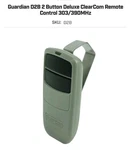Guardian D2B Deluxe Clearcom 303MHZ/390MHZ Remote Control Garage Openers. Fixed Price $19.99.