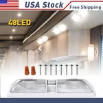 New Rv Led 12V Ceiling Fixture Double Light Dome For Camper Trailer Marine. Fixed Price $14.24.