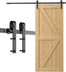 Barn Door Hardware Kit 4FT Sliding Track Heavy Duty For Single Max 24'' Wide. Fixed Price $67.95.