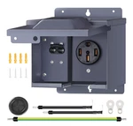 Amp Rv Power Outlet Box With Breaker, 125V/250V Nema 14-50R Weatherproof R.... Fixed Price $44.07.