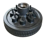 Bare Dexter Trailer Brake Drum 12"X2", 1/2" Stud, 8X6.5 Lug 7000# Axle Usa. Fixed Price $177.47.