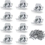 Luomorgo 10 Pack Double Roller Catch Cabinet Latches With Pieces, Silver. Fixed Price $10.05.