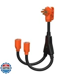Ficstar Rv Y Splitter Adapter Cord 50 Amp To Two 15 Male Disconnect Handle. Fixed Price $26.10.