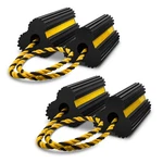 Heavy-duty Rubber Wheel Chocks With Rope For Travel Trailers And Rvs. Fixed Price $51.22.