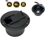 Rv Electrical Cable Hatch Power Cord Cover Black Door Mount 50AMP. Fixed Price $16.64.