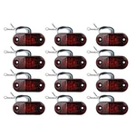 (12) 1/2" X 1/16" Led Red Oval Marker Clearance Trailer Side Light Lamps Rv. Fixed Price $29.95.