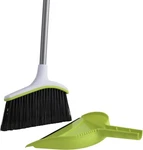 Casabella Basics 2-PIECE Angled Broom And Dustpan Set, 44" Silver/green. Fixed Price $24.78.