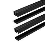 1/4" Panel Sliding Door Track - 48" Black Plastic Upper & Lower Set, Usa Made.... Fixed Price $50.17.