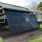 Black Rv Awning Sun Shade Screen 8'X18'3'' - Privacy & Uv Protection Kit. Fixed Price $141.99.