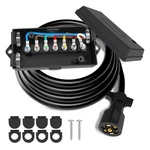 7/8/10 Ft Heavy Duty Way Trailer Cord Rv Plug Inline Gang Junction Box. Fixed Price $8.99.