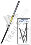 Lippert 675364 Solera 63" Overall Awning Pitch Arm Length 33". Fixed Price $94.95.
