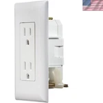 Sleek Dual Slot Rv Outlet - 15A/125V Power Solution With Cover Plate White. Fixed Price $29.69.