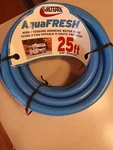 Valterra W01-8300 Aquafresh 1/2" X 25' Blue High Pressure Drinking Water Hose. Fixed Price $25.00.