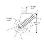 Saf Holland XA-V-350 Swivel Caster Iron Wheel, 13.43 Lbs (6.09 Kg). Fixed Price $362.98.