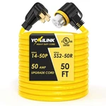 Yomilink 50 Feet Amp Rv/generator Cord, Ul Listed, 100% Copper Wire, Nema .... Fixed Price $266.69.