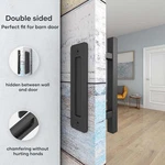 Easelife 12" Sliding Barn Door Handle Double Sided Heavy Duty Matte Black. Fixed Price $17.99.