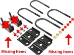 =incomplete= Dexter Axle K71-385-00 Over-under Conversion Kit For 3" Tubing. Fixed Price $40.00.