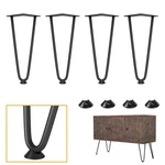 Genius Iron Hairpin Furniture Legs 10 Inch, 3/8" Solid Metal Black. Fixed Price $31.70.