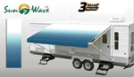 Sunwave Rv Awning Replacement Fabric 18' (actual Width 17'2") Ocean Blue Fade. Fixed Price $95.98.