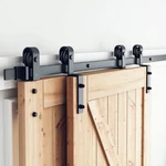 Smartstandard 6.6 Feet Bypass Sliding Barn Door Hardware Kit For Double Woo.... Fixed Price $92.12.
