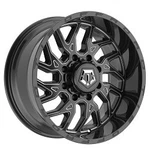 20X10 Tis 544BM 2.0 Gloss Black With Milled Accents Wheel 8X180 (-20MM). Fixed Price $478.00.