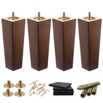 Shanjue Wood Furniture Legs - 8 Inch Sofa Pack 4 Square Brown Couch L.... Fixed Price $48.74.