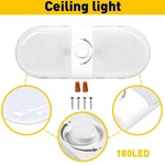 Led Rv Interior Lights Ceiling 180 Smd Boat Trailer Camper Dome Lamp 3 Color. Fixed Price $17.09.