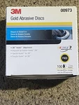 3M 00973 Hookit Gold Sanding 216U Inch P400A Grit (100 Discs/box). Fixed Price $70.00.