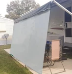 8'X18'3'' Dulepax Rv Camper Awning Shade Screen Beige Front Sun. Fixed Price $89.00.