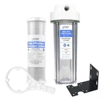 Pro Water Parts Clear Rv Filter Housing W/ Carbon 2.5X10 1/2" Npt FRE-10H. Fixed Price $74.99.