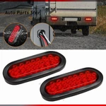 2X Oval Led Tail Lights Truck Trailer Stop Turn Backup Lamp 6'' Red. Fixed Price $16.38.