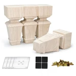 Crapapfert 6 Inch Wooden Furniture Legs, Set Of 4 Replacement Solid Unfi.... Fixed Price $35.52.