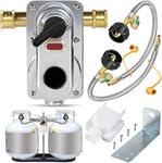 2-STAGE Automatic Changeover Propane Gas Regulator W/two 12" Rv Pigtail. Fixed Price $71.30.