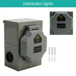 Rv 50 Amp Power Inlet Box Receptacle 3 Prong Locking Plug With Led Light. Fixed Price $29.65.
