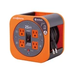 LINK2HOME Cord Reel 25 Ft. Extension 4 Power Outlets 16 Awg Sjt Cable. Fixed Price $64.06.