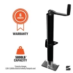 New Bastion 5000 Lbs Frame Top-wind Trailer Jack With Footpad. Fixed Price $55.99.