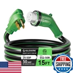 Islewire Amp 15 Feet Rv Power Cord Heavy Duty 6/3 8/1 Gauge Stw. Fixed Price $122.08.