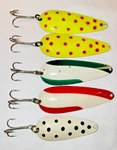 Vintage Nebco Flash Bait Spoons 1950S Era Fishing Lures Good Colors Mpls Minn. Fixed Price $17.98.