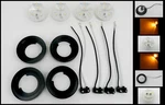 (4) / Amber 2" Round 3 Led Side Marker Clearance Trailer Truck Light 12V. Fixed Price $17.85.