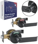 Oakmoore Bathroom Door Handle Privacy Lock Black. Fixed Price $89.99.