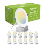 12 Pack 6 Inch Led Recessed Lighting With Junction BOX,5CCT,ULTRA-THIN Recess.... Fixed Price $83.51.