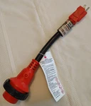 New Valterra Mighty Cord 15A To 30A Female Rv Adapter 12" 125V -detachable. Fixed Price $10.99.