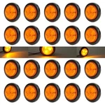 New Sun 20PC Amber 2" Round 4-LED Trailer Side Marker Clearance Lights 12V. Fixed Price $83.32.