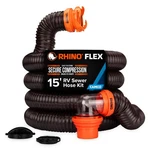 Rv Sewer Hose Kit 15 Ft Rhinoflex Clear Elbow Fitting 4-IN-1 Adapter Camco. Fixed Price $104.99.