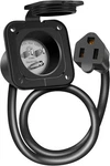 Welluck 15 Amp 125V Power Inlet With 18" Extension Cord, Black. Fixed Price $21.99.