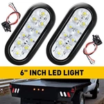 6" Oval Trailer Truck Stop Turn Tail Lights Brake Lamp White Sealed Housing. Fixed Price $20.89.