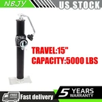 15"LIFT 5000 Lbs Trailer Tongue Jack Pipe-mount Swivel Stand With Footplate. Fixed Price $56.10.