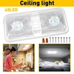 New Rv Led 12V Ceiling Fixture Double Light Dome For Camper Trailer Marine. Fixed Price $14.24.